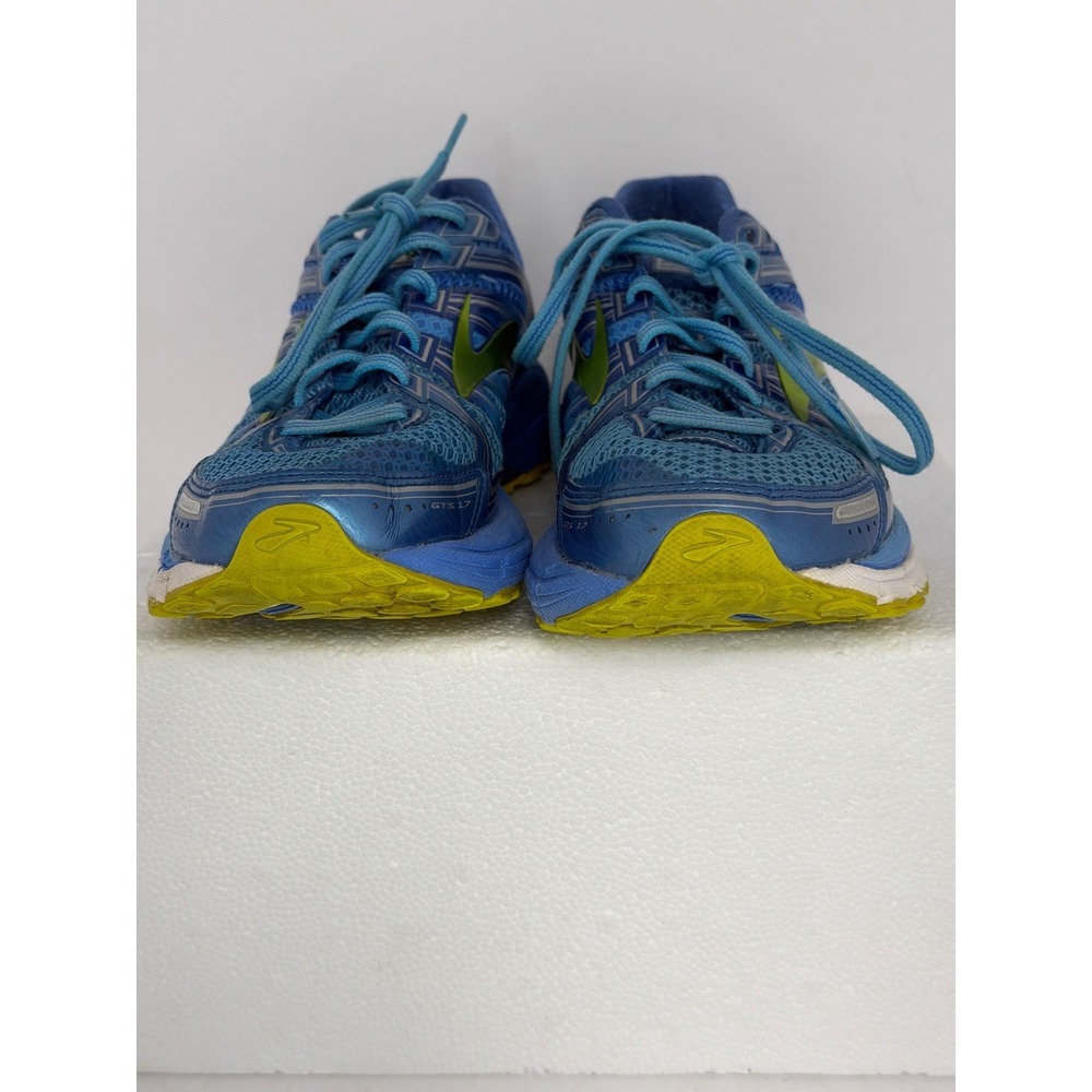 Brooks Adrenaline GTS 17 Blue Lime Green Running Shoes Womens 8.5 1202311B464 - Picture 6 of 9